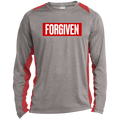 FORGIVEN Long Sleeve Heather Colorblock Performance Tee