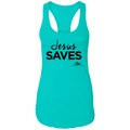 JESUS SAVES Ladies Ideal Racerback Tank