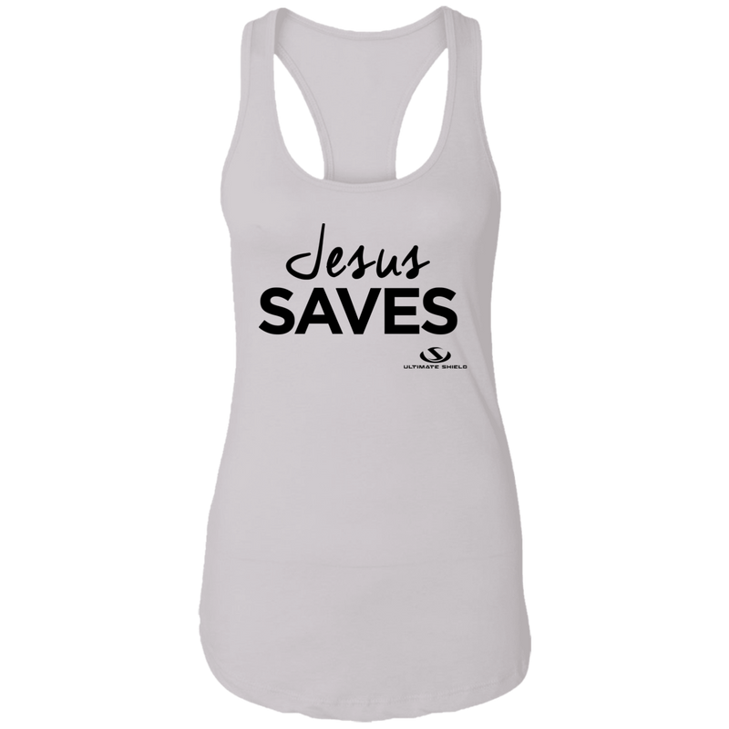 JESUS SAVES Ladies Ideal Racerback Tank