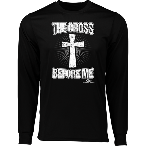 THE CROSS BEFORE ME  Long Sleeve Moisture-Wicking Tee