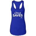 JESUS SAVES  Ladies Ideal Racerback Tank