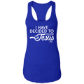 I HAVE DECIDED TO FOLLOW JESUS  Ladies Ideal Racerback Tank