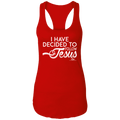 I HAVE DECIDED TO FOLLOW JESUS  Ladies Ideal Racerback Tank