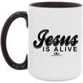 JESUS IS ALIVE 15oz. Accent Mug