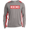 REDEEMED Long Sleeve Heather Colorblock Performance Tee