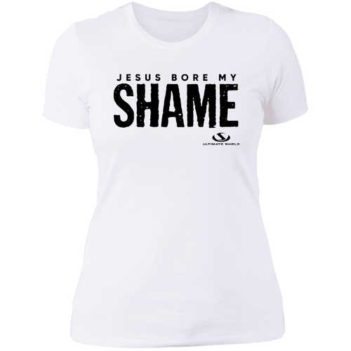 JESUS BORE MY SHAME  Ladies' Boyfriend T-Shirt