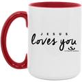 JESUS LOVES YOU 15oz. Accent Mug