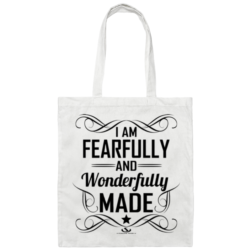 I AM FEARFULLY AND WONDERFULLY MADE  Canvas Tote Bag