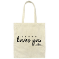 JESUS LOVES YOU Canvas Tote Bag