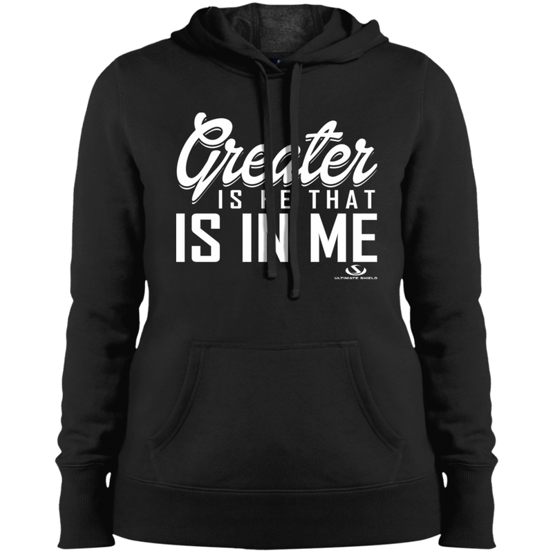 GREATER IS HE THAT IS IN ME Ladies' Pullover Hooded Sweatshirt