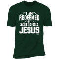 I AM REDEEMED BY THE BLOOD OF JESUS Premium Short Sleeve T-Shirt