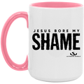 JESUS BORE MY SHAME 15oz. Accent Mug