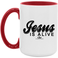 JESUS IS ALIVE 15oz. Accent Mug