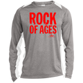 ROCK OF AGES  Long Sleeve Heather Colorblock Performance Tee