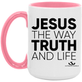 JESUS THE WAY OF TRUTH 15oz. Accent Mug