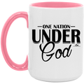 ONE NATION UNDER GOD 15oz. Accent Mug