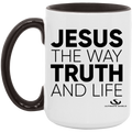 JESUS THE WAY OF TRUTH 15oz. Accent Mug