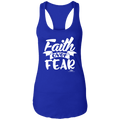 FAITH OVER FEAR  Ladies Ideal Racerback Tank