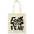 FAITH OVER FEAR Canvas Tote Bag