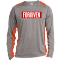 FORGIVEN Long Sleeve Heather Colorblock Performance Tee