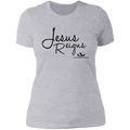 JESUS REIGNS Ladies' Boyfriend T-Shirt