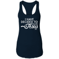 I HAVE DECIDED TO FOLLOW JESUS  Ladies Ideal Racerback Tank