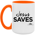 JESUS SAVES 15oz. Accent Mug