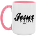 JESUS IS ALIVE 15oz. Accent Mug