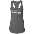 JESUS LOVES  YOU Ladies Ideal Racerback Tank