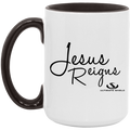 JESUS REIGNS 15oz. Accent Mug