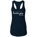 JESUS LOVES  YOU Ladies Ideal Racerback Tank