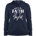 WALK BY FAITH NOT BY SIGHT  Ladies' Pullover Hooded Sweatshirt